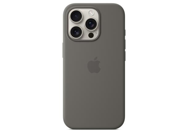 Apple iPhone 16 Pro Silikondeksel Grå MagSafe 