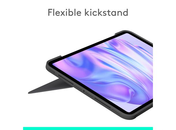 Logitech iPad Pro 11" Combo Touch Nordisk layout, bakbelyst, passer iPad P 