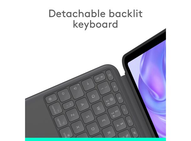 Logitech iPad Pro 11" Combo Touch Nordisk layout, bakbelyst, passer iPad P 