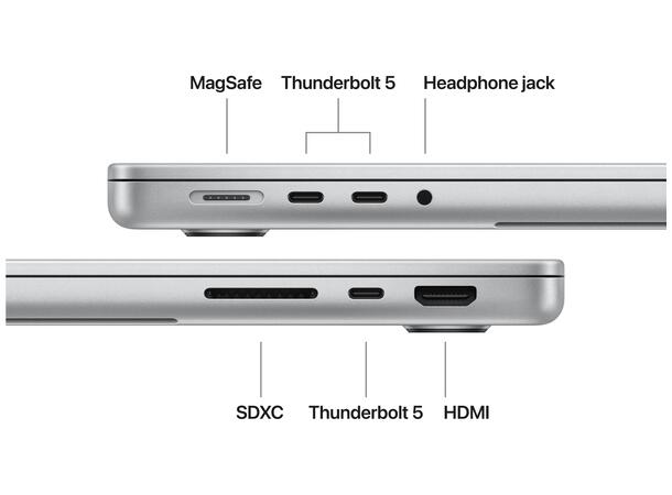 MacBook Pro 14 M5 Pro (2026) 1TB Sølv 24GB RAM 