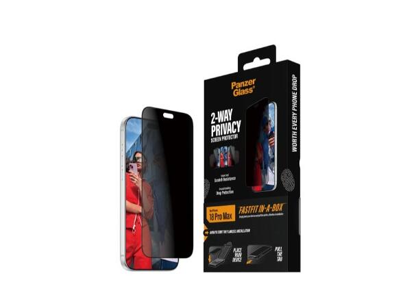 PanzerGlass Privacy IP18 Pro Max FasFit 