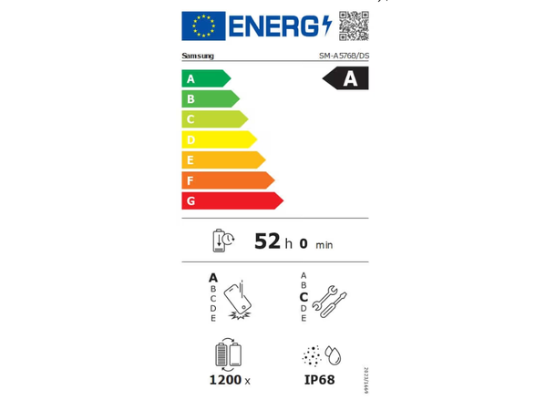 Samsung A57 5G 128GB Grå Enterprise 