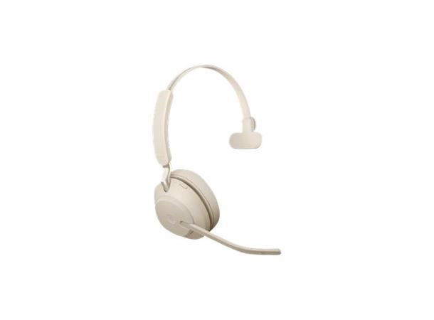Jabra Evolve2 65  MS Mono Beige Inkl. ladestand og Link380 USB-A 