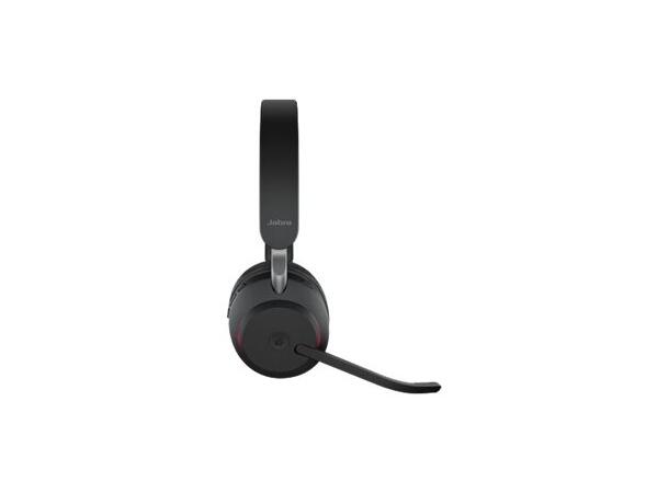 Jabra Evolve2 65  MS Stereo Sort Inkl. Ladestand og Link380 USB-A 