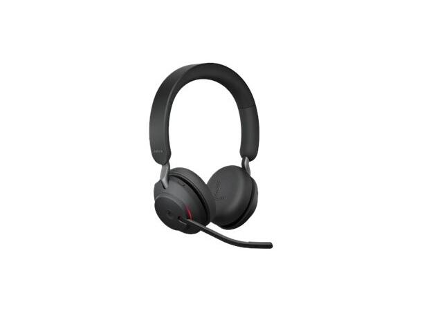 Jabra Evolve2 65  MS Stereo Sort Inkl. Ladestand og Link380 USB-A 