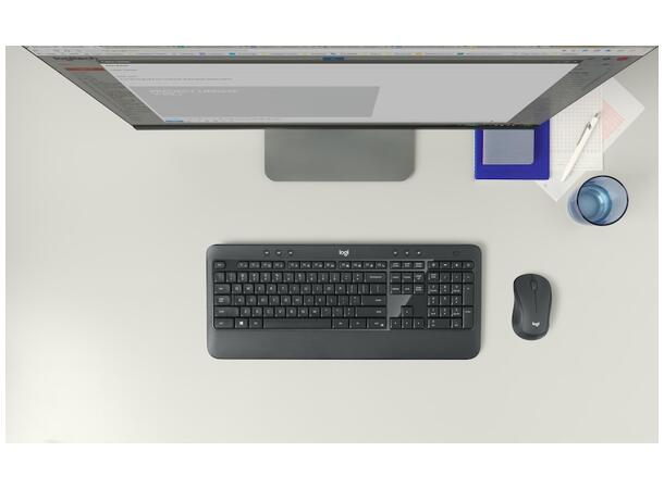 Logitech MK540 Advanced Combo Trådløs Nordic, tre års batteritid, M310 m 