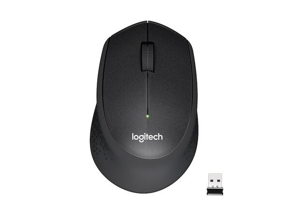 Logitech M330 Silent Plus trådløs Blueto nanomottaker, 3 knapper, 1000 dpi, lydlø 