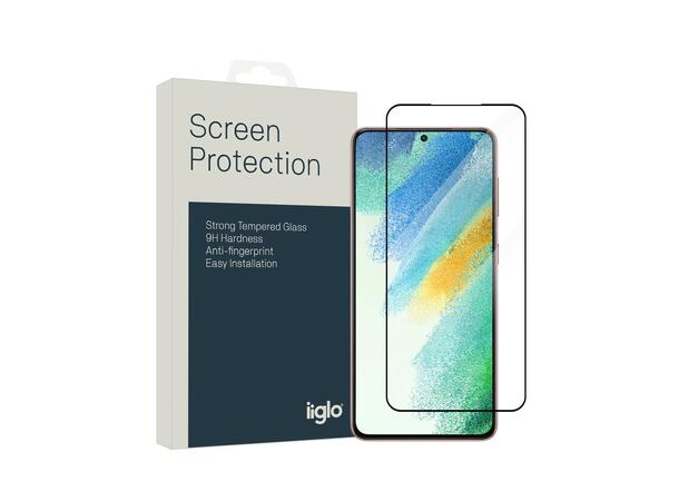 iiglo Galaxy S22 glass skjermbeskytter Kompatibel med fingeravtrykksleser 