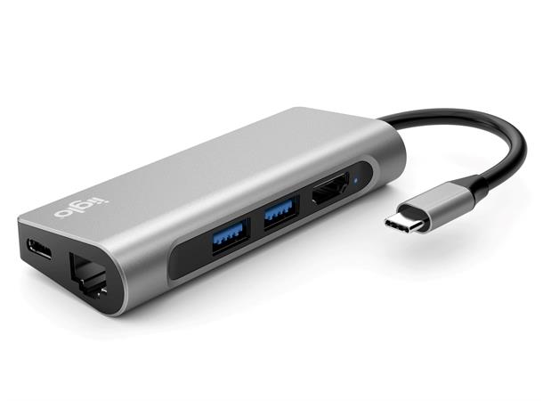 iiglo 7-i-1 Slim Multiport Docking USB-C 87W PD, 2xUSB-A, 1xHDMI, 1xUSB-C 
