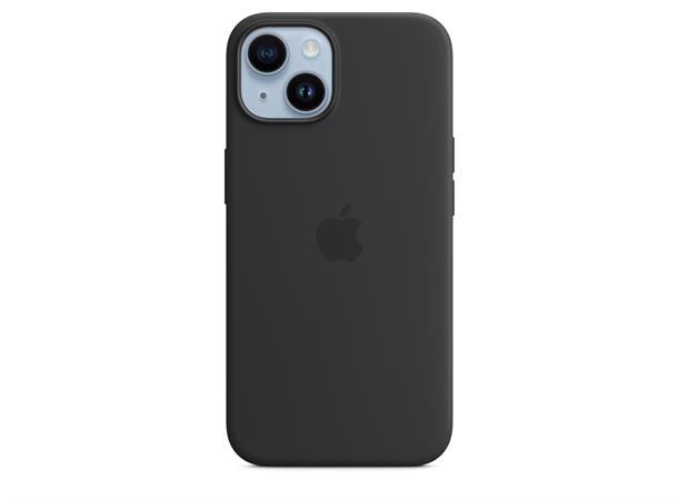 Apple 14 Plus Silikondeksel MagS Sort Deksel til iPhone 14 Plus 