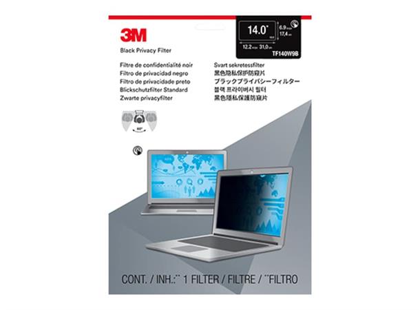 3M Personverfilter for bærbar For 14" widescreen 