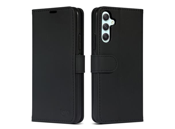 iiglo Galaxy A34 5G Lommebokdeksel Sort For A34 5G, deksel i skinn, kortlommer 