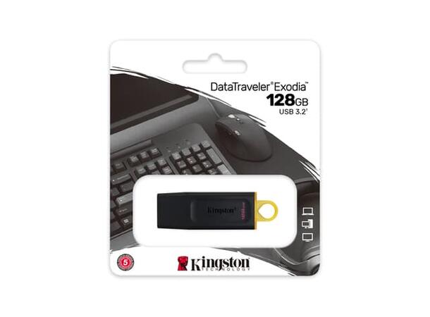 Kingston 128GB DataTraveler Exodia Minnepenn, USB 3.2 