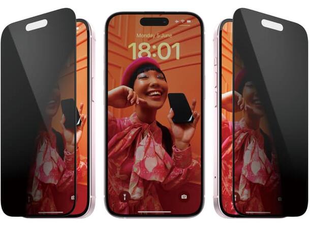 PanzerGlass Privacy IP15 Privacy Skjermb Passer til iPhone 15 