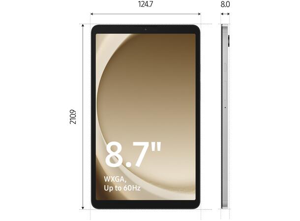 Samsung Tab A9 WiFi 128GB Sort Nettbrett 8,7” (800 x 1340) WXGA+, 8GB 