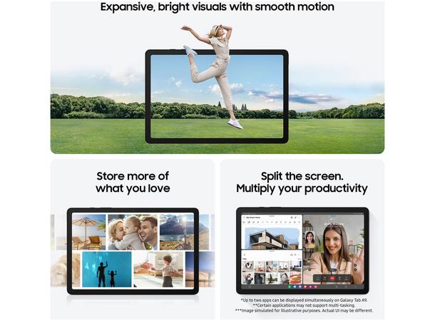 Samsung Tab A9 WiFi 128GB Sort Nettbrett 8,7” (800 x 1340) WXGA+, 8GB 
