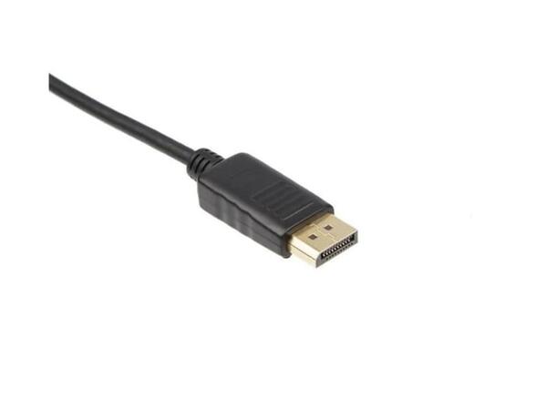 Displayport kabel 1m Sort v1.4, 4K at 120Hz, 8K at 60Hz, 3D video 