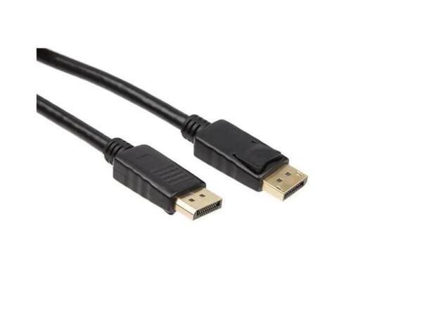 Displayport kabel 1m Sort v1.4, 4K at 120Hz, 8K at 60Hz, 3D video 