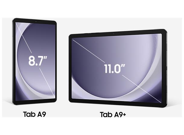 Samsung Tab A9+ WiFi 64GB Sort Nettbrett 11” (1920 x 1200) WUXGA, 4GB 