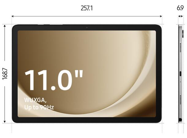 Samsung Tab A9+ WiFi 64GB Sort Nettbrett 11” (1920 x 1200) WUXGA, 4GB 