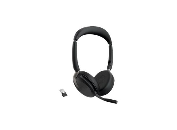 Jabra Evolve2 65 Flex Link380a UC Stereo USB-A, Trådløs ladepute 