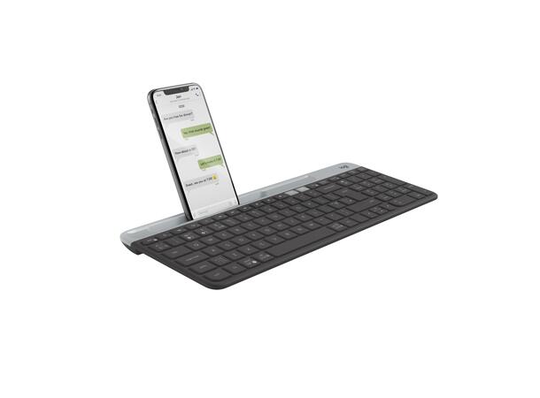 Logitech K580 Slim Multi-Enhet Keyboard Unifying, bluetooth, kompakt og lydløst 