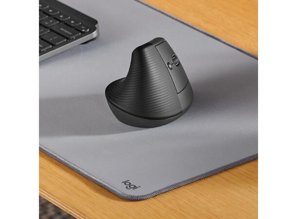 Logitech Lift Vertikal Mous Grey Ergonomic, Bluetooth/Logi Bolt USB 