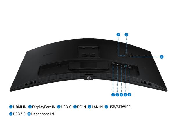 Samsung 34" Curved skjerm S34C652VA HDMI/DP/USB-C(90w) 3440x1440 VA, 100hz 