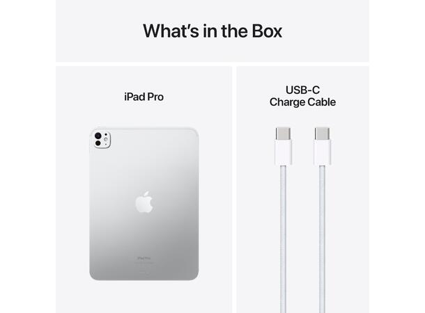 iPad Pro 11 (2024) 256GB Sølv 5G 7. gen, 11" Ultra Retina XDR-skjerm 