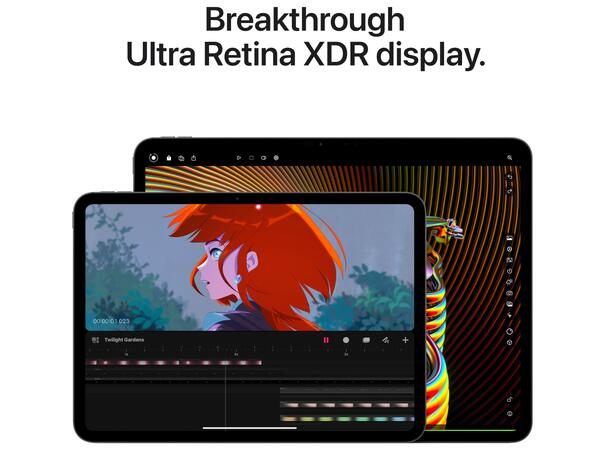 Apple iPad Pro 13 256GB 5G Grå 7. gen, 13" Ultra Retina XDR-skjerm (275 