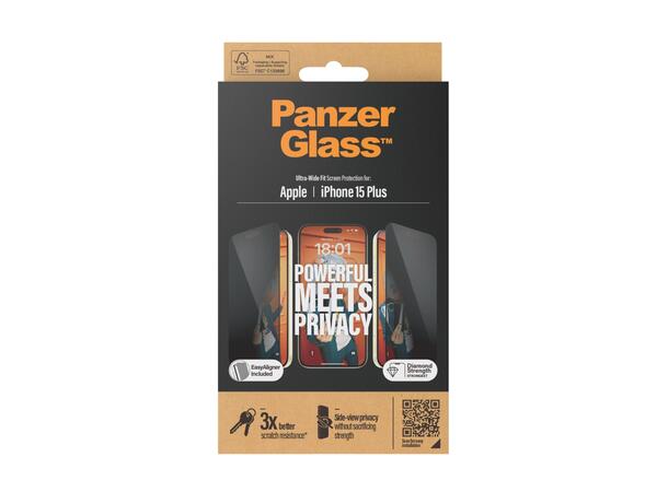 Panzerglass Privacy 15 Plus iPhone 15+ 