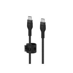 Belkin USB-C til USB-C kabel 3m (sort) Flettet silikon, Fast Charge kompatibel
