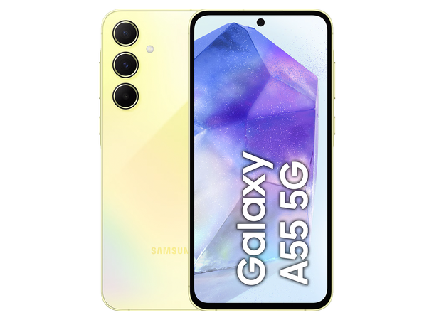Galaxy A55 5G 256GB Gul OBS! Leveres uten vegglader 